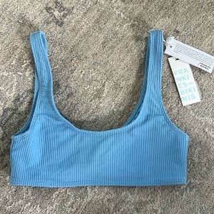 Frankie’s Bikinis Connor chambray ribbed top
